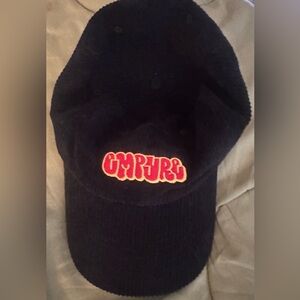 Empyre Black Corduroy Hat with Red Logo